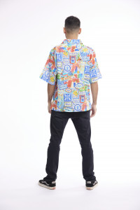 Men Shirt Short Sleeve Collar