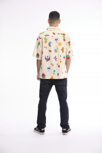 Men Shirt Short Sleeve Collar