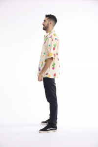Men Shirt Short Sleeve Collar