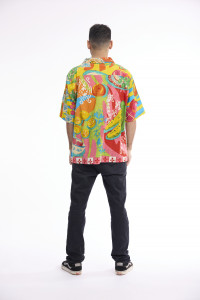 Men Shirt Short Sleeve Collar