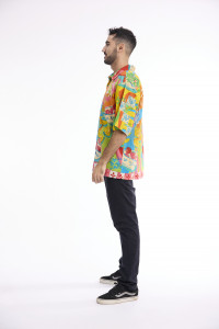 Men Shirt Short Sleeve Collar