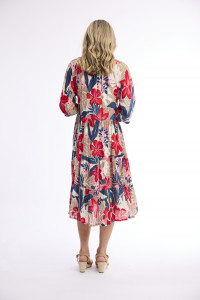 Cavailon Dress Layers Puff Sleeve
