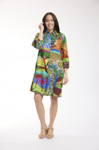 Le Moulin Dress Collar 3/4 Sleeve
