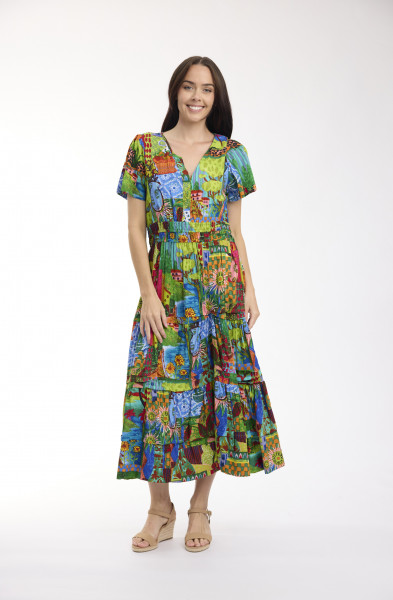 Le Moulin Dress Maxi Short Sleeve