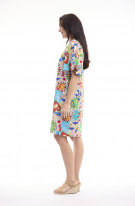 Camellias Dress Puff Sleeve