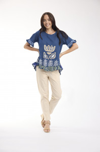 Liberte Blue Top Frill