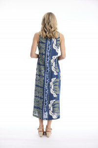 Liberte Blue Dress Midi Sleeveless