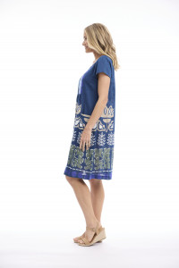 Liberte Blue Dress Bib Pockets