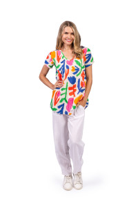 Kayla Cotton Blouse Short Sleeve