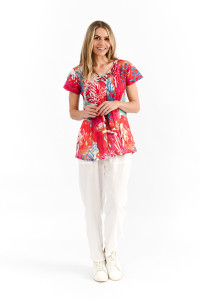 Kayla Cotton Blouse Short Sleeve