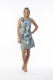 Lima Blue Dress Shift Sleeveless