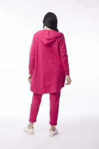 Terry Knit Sweat Shirt Hooded Long