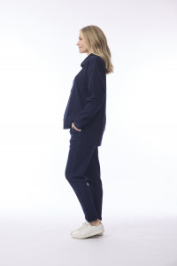 Terry Knit Sweat Shirt Zip Collar