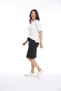 Plain Drawstrng Skirt with front and back pockets