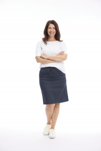 Plain Drawstrng Skirt with front and back pockets