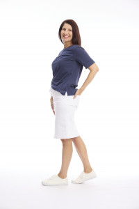 Plain Drawstrng Skirt with front and back pockets