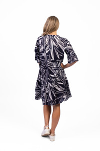 Maya Button V Neck Layer Dress