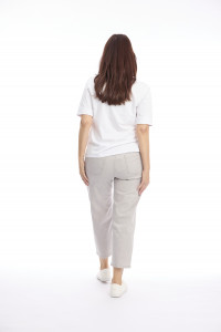 Washed Drawstring Pull-On 7/8 Wide Leg Pant
