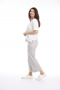 Washed Drawstring Wide Leg Pants