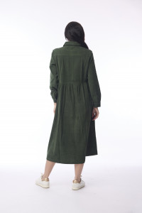 Cord Solid Dress Collar