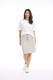 Washed Fitted Waist A-Line Skirt with Buttons