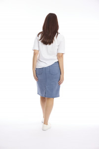 Washed Drawstring Skirt