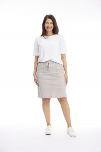 Washed Drawstring Skirt