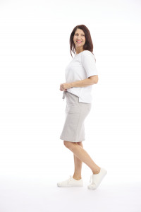 Washed Drawstring Skirt