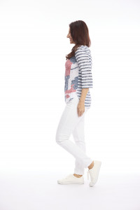 3/4 Sleeve Scoop Neck Tee
