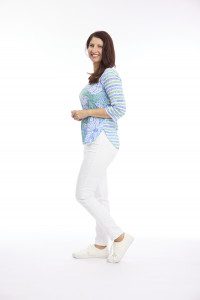 3/4 Sleeve Scoop Neck Tee