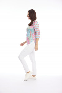 3/4 Sleeve Scoop Neck Tee