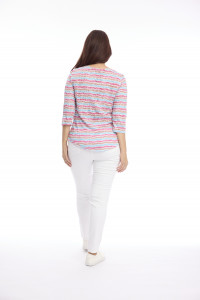 3/4 Sleeve Scoop Neck Tee