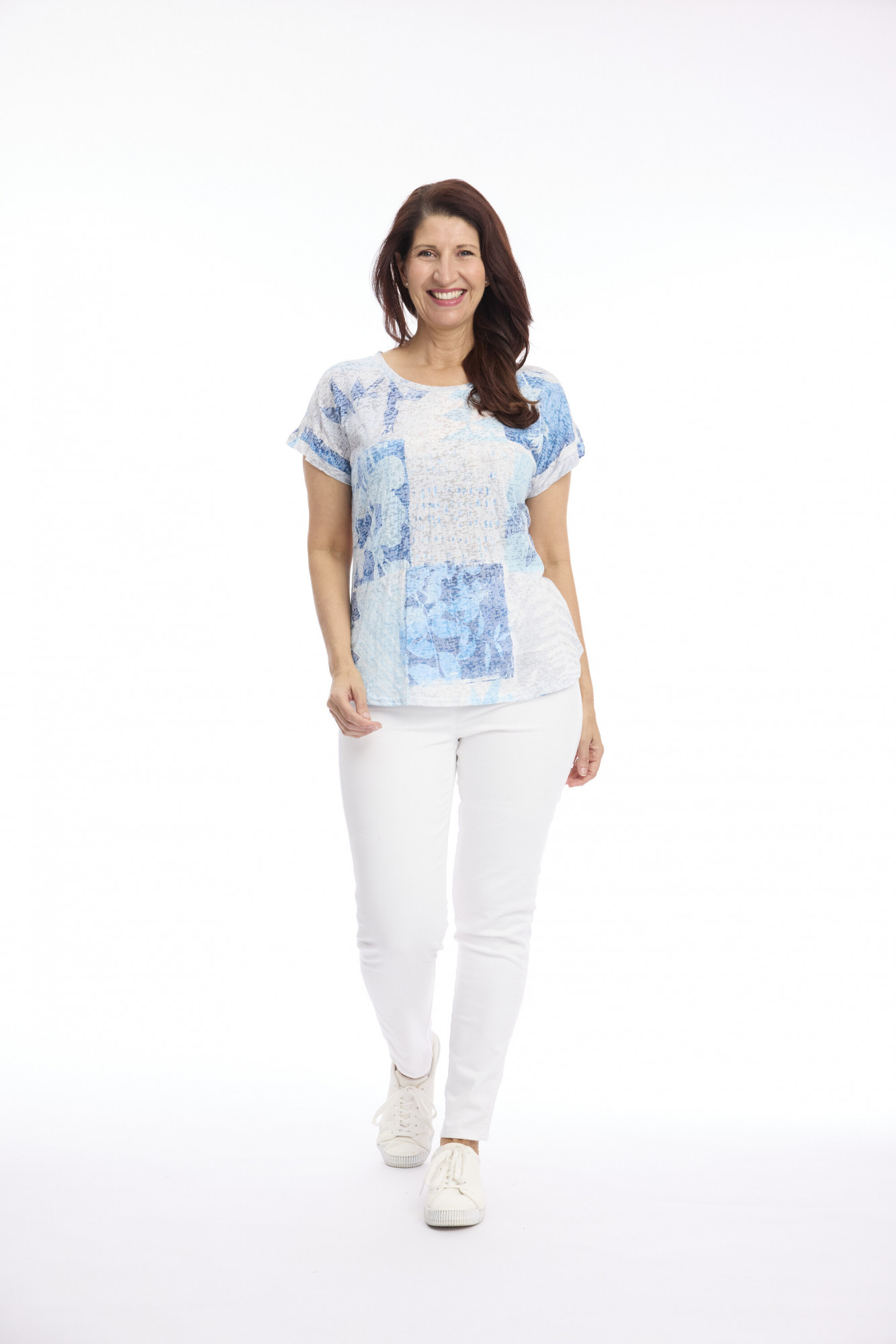 Burnout Print Drop Shoulder Tee