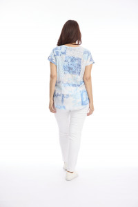 Burnout Print Drop Shoulder Tee