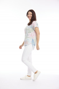 Burnout Print Drop Shoulder Tee