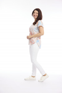 Burnout Print Drop Shoulder Tee