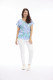Burnout Stripe &amp; Print Drop Shoulder Tee