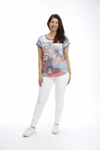 Round Neck Tee with Sublimation Print