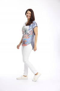 Round Neck Tee with Sublimation Print