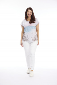 Round Neck Tee with Sublimation Print