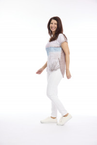 Round Neck Tee with Sublimation Print