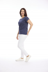 T-Shirt with Eyelet Trim