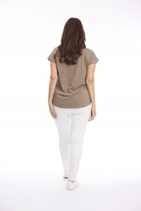 T-Shirt with Eyelet Trim