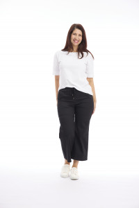 Drawstring Wide Leg 7/8 Pants