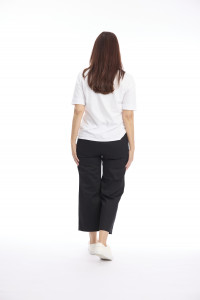 Drawstring Wide Leg 7/8 Pants