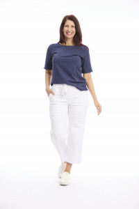 Drawstring Wide Leg 7/8 Pants