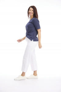 Drawstring Wide Leg 7/8 Pants