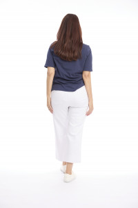 Drawstring Wide Leg 7/8 Pants