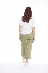 Drawstring Wide Leg 7/8 Pants