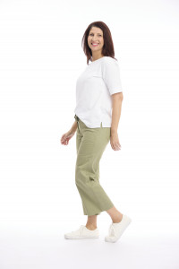 Drawstring Wide Leg 7/8 Pants